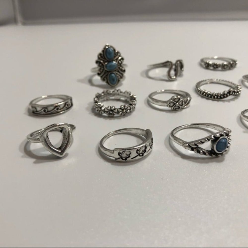☀️Boho Silver Ring Set☀️ - Picture 5 of 10